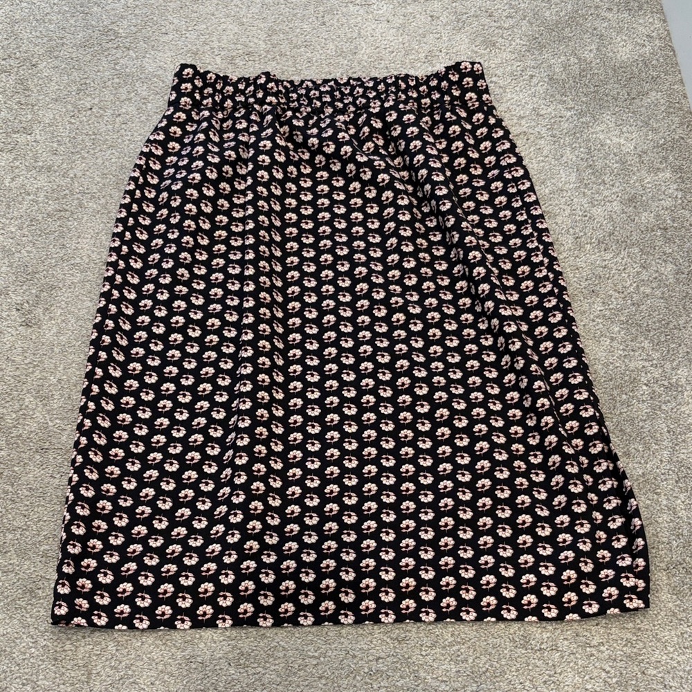 J. Crew Factory Printed Midi Skirt